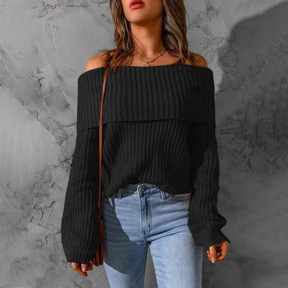 Dames Pull en Tricot Off-Shoulder Chic und Stil