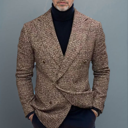 Men's Elegant Double-Breasted Blazer Chic Und Stil
