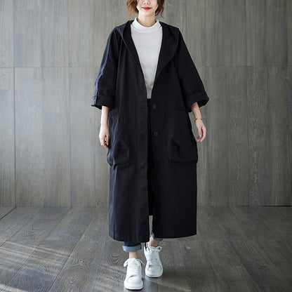 Oversized hooded coat for women with practical pockets Chic und Stil