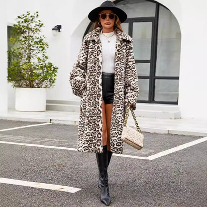 Dames élégant et stylé manteau en fausse fourrure Chic und Stil