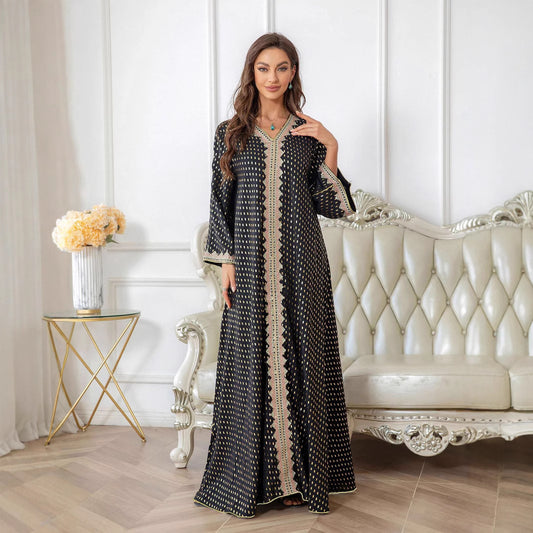 Robe kaftan pour femmes avec un élégant laçage et un design sans manches Chic und Stil