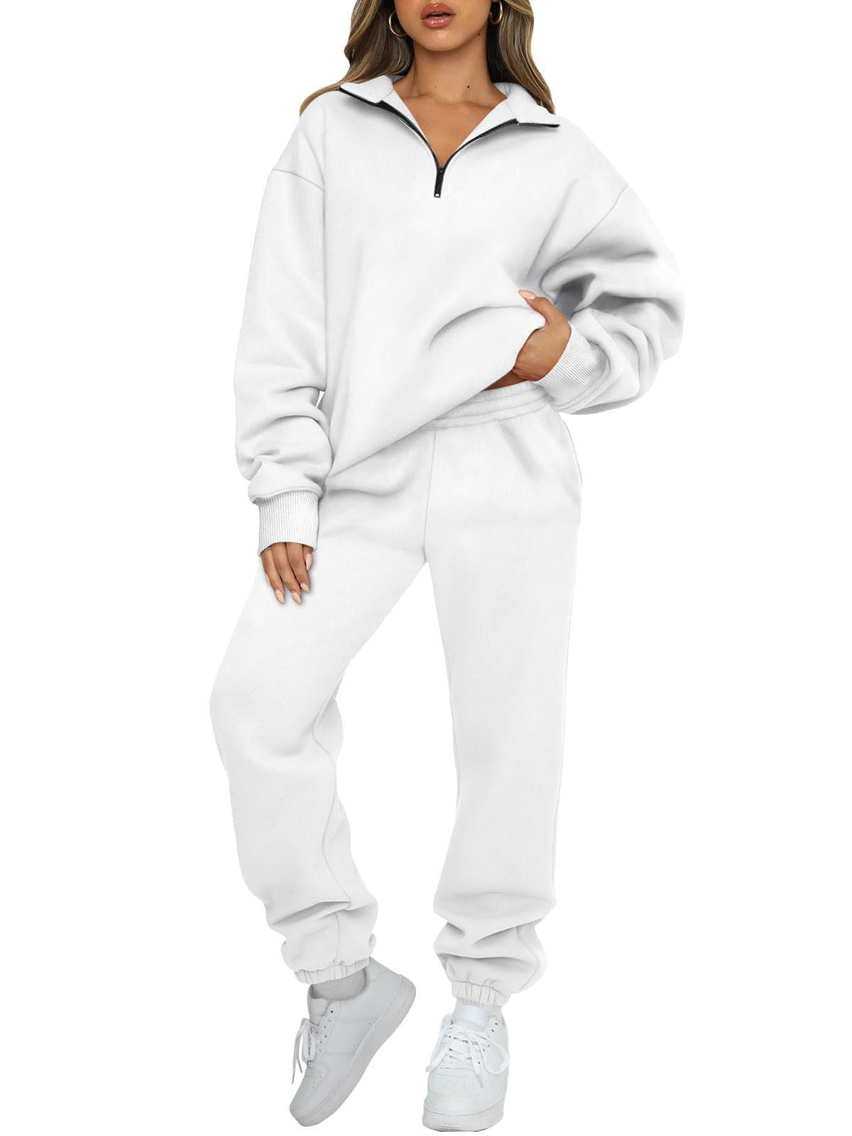 Women Zip Hoodie Set and Chic Jogging Pants