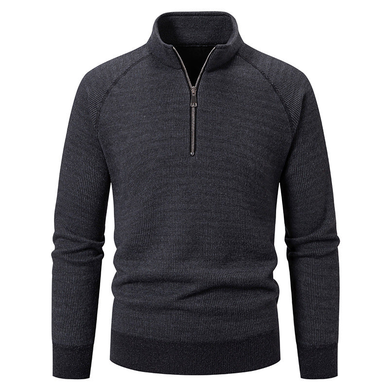 Pull homme avec fermeture éclair moderne et manches raglan Chic und Stil