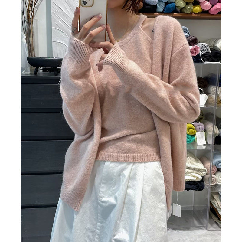 Cardigan en laine chaud pour femmes avec une coupe moderne et des manches décontractées Chic und Stil
