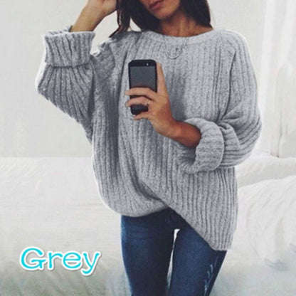 Pull en maille oversized pour femme avec motif côtelé texturé et coupe décontractée Chic und Stil