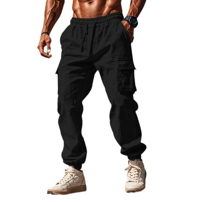 Men's cargo pants with elastic waist and practical side pockets Chic and Style
