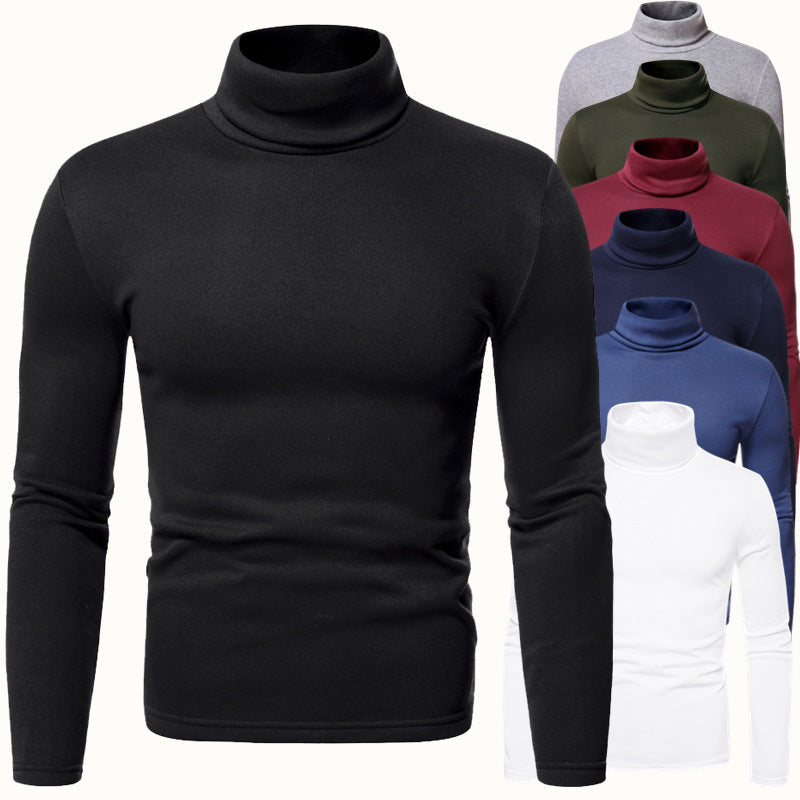 Pull à col roulé pour hommes en mélange de coton de haute qualité avec coupe ajustée Chic und Stil