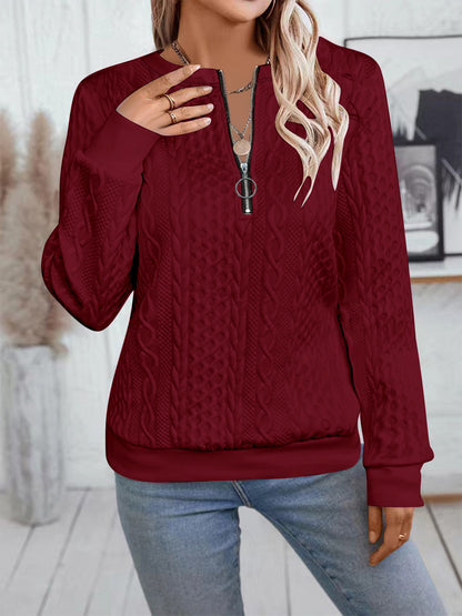 Pull en tricot à fermeture éclair pour femmes Chic und Stil