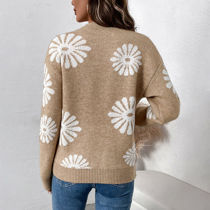 Dames Pull en maille à motifs floraux Chic und Stil