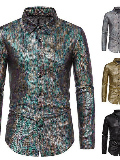Chemise élégante pour homme en matériau brillant avec une coupe moderne Chic und Stil