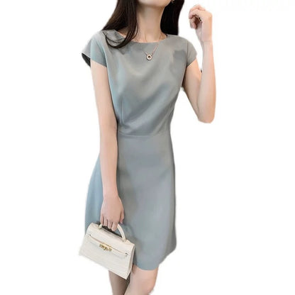 Robe A-Ligne à Manches Courtes pour Femmes Chic und Stil