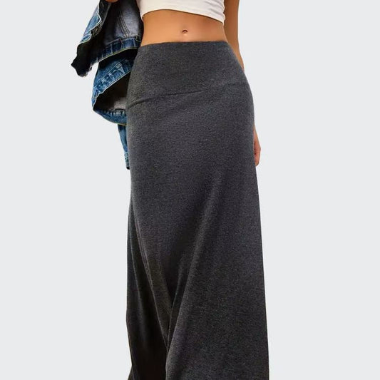 Maxi skirt for women in soft stretch material with high waist Chic and Style