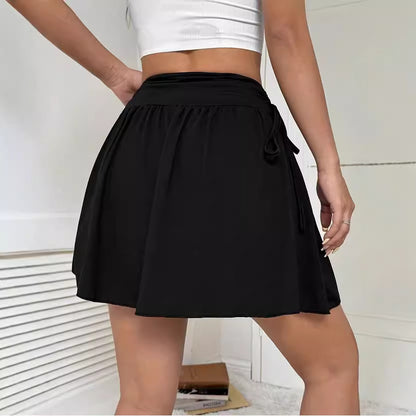 Jupe portefeuille pour femmes avec des détails de nouage élégants Chic und Stil