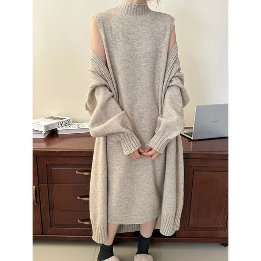 Robe en tricot à capuche décontractée pour femmes Chic und Stil