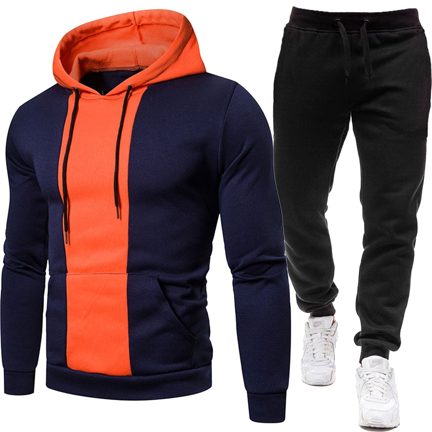 Sporty hoodie for men and chic jogging pants