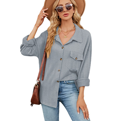 Chemise overshirt décontractée pour femmes avec design structuré Chic und Stil