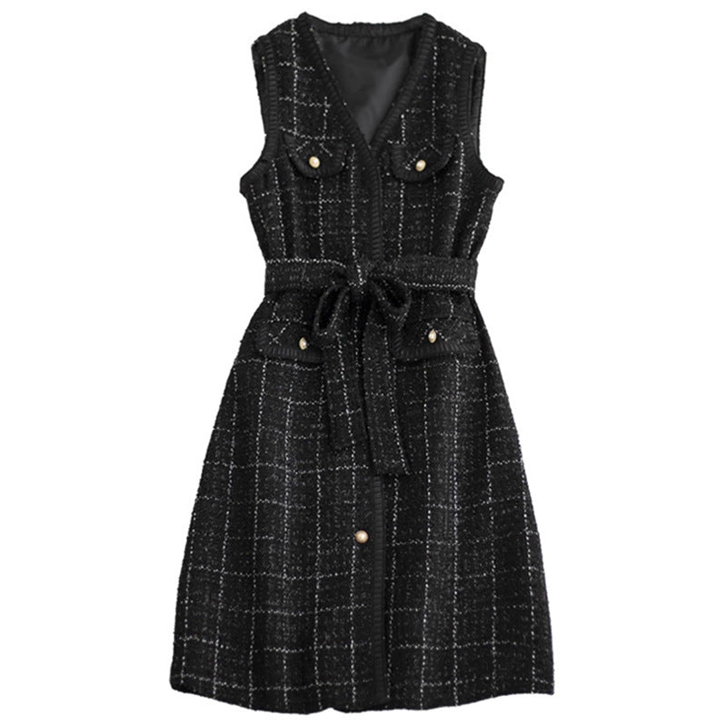Robe utilitaire à carreaux pour femmes Chic und Stil