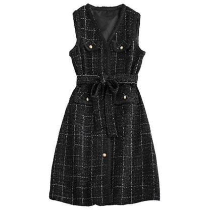 Robe utilitaire à carreaux pour femmes Chic und Stil
