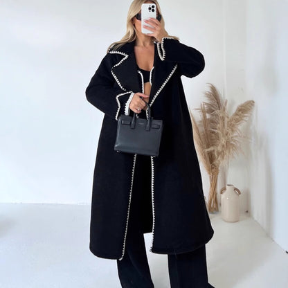 Dames Élégant Manteau Boucle Chic und Stil