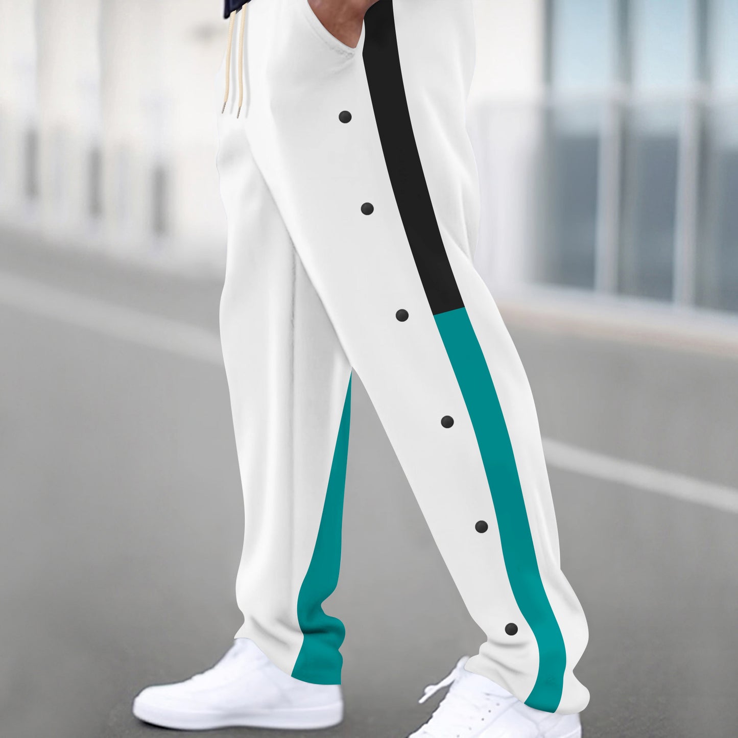 Sport training pants for men with buttons and elastic waistband Chic and Style