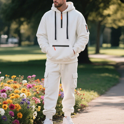Men's sporty hoodie set and pants with practical pockets Chic and Style