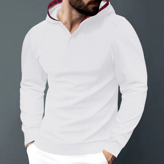 Chemise à manches longues tendance pour hommes avec capuche et design texturé Chic und Stil