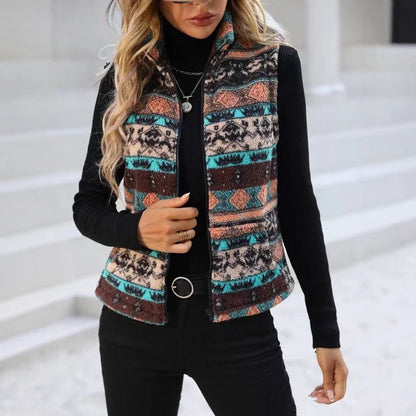 Dames Gilet à motifs colorés Chic und Stil