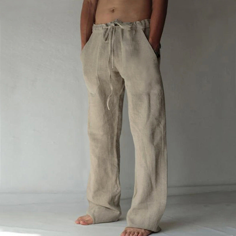 Casual linen trousers for men with elastic waistband Chic und Stil