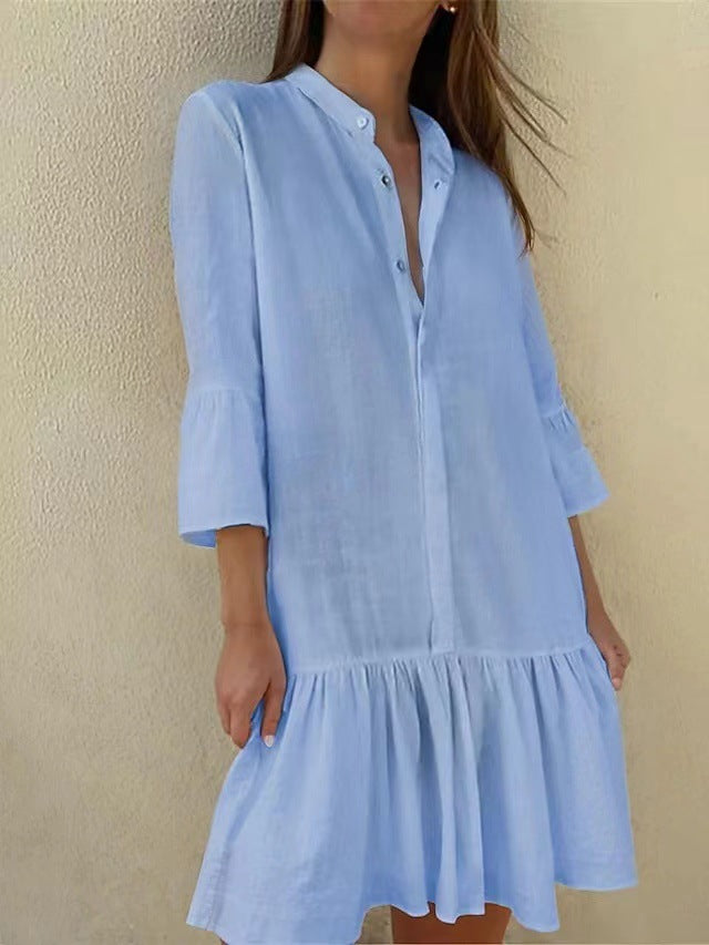 Robe chemise pour femmes avec volants Chic und Stil