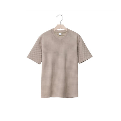 T-shirt décontracté pour homme en coton respirant avec design texturé Chic und Stil
