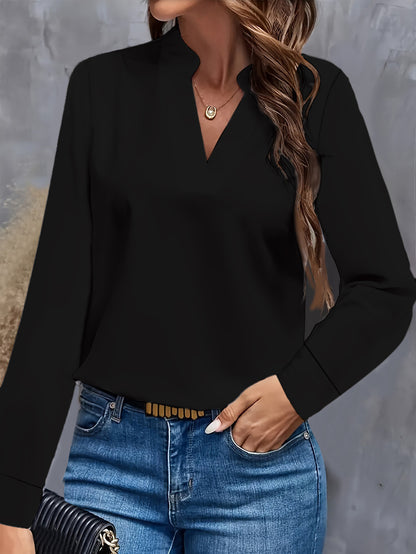 Chemisier pour femmes avec col montant et manches longues Chic und Stil