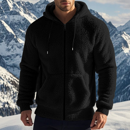 Veste à capuche en polaire pour hommes avec poches pratiques et coupe moderne Chic und Stil