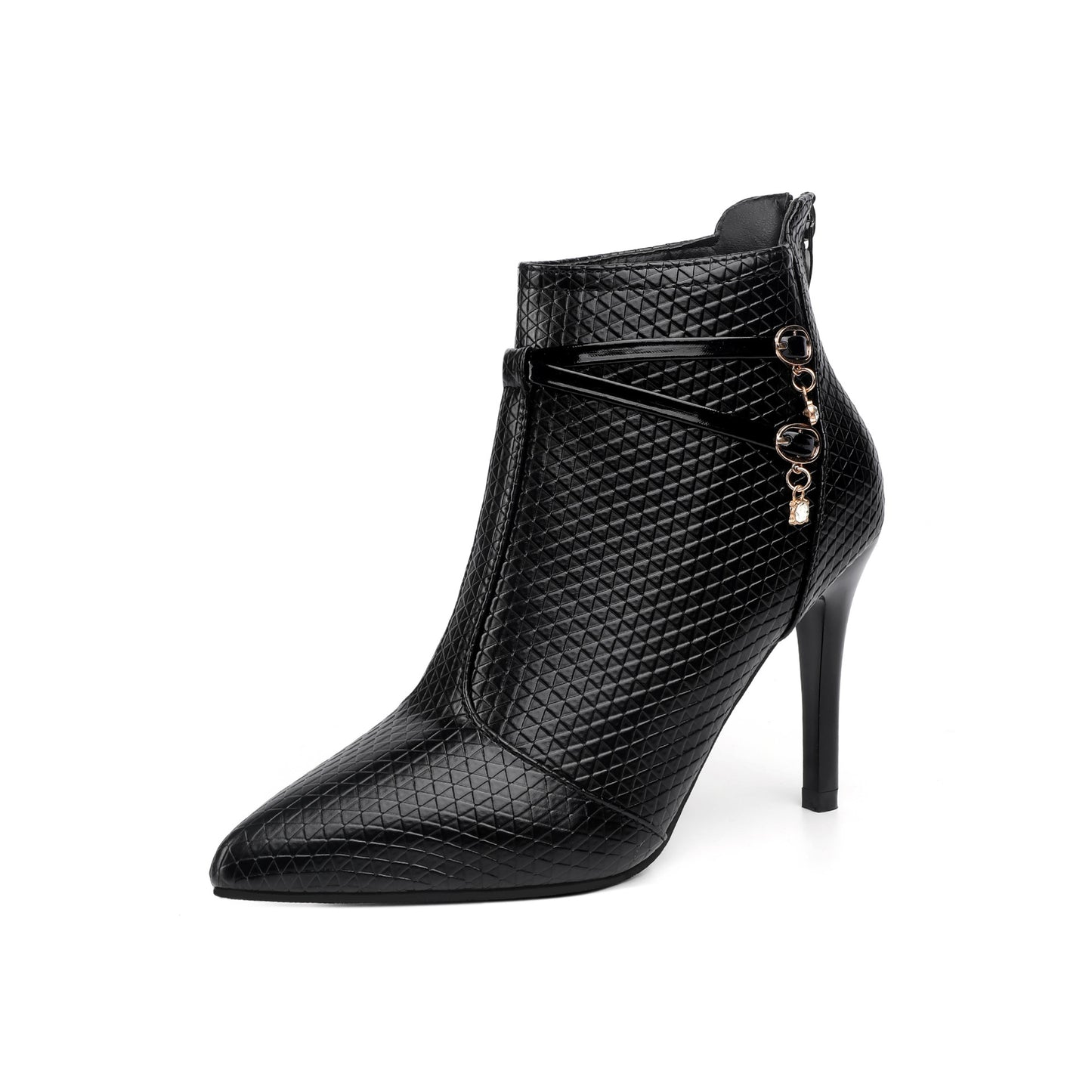 Bottes ankle élégantes pour femmes avec une tige texturée et des accents à la mode Chic und Stil