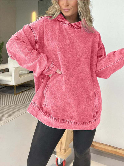Dames hoodie en denim surdimensionné Chic und Stil
