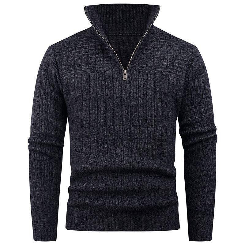 Elegant turtleneck pullover for men with modern cable-knit design Chic and Style