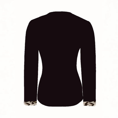 Dames Haut brillante avec fermeture éclair et imprimé animal Chic und Stil