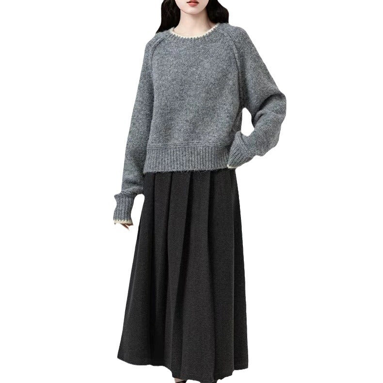 Dames Pull en tricot doux avec coupe ample et manches longues Chic und Stil