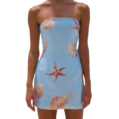 Robe Mini Sans Manches de Plage pour Femmes Chic und Stil