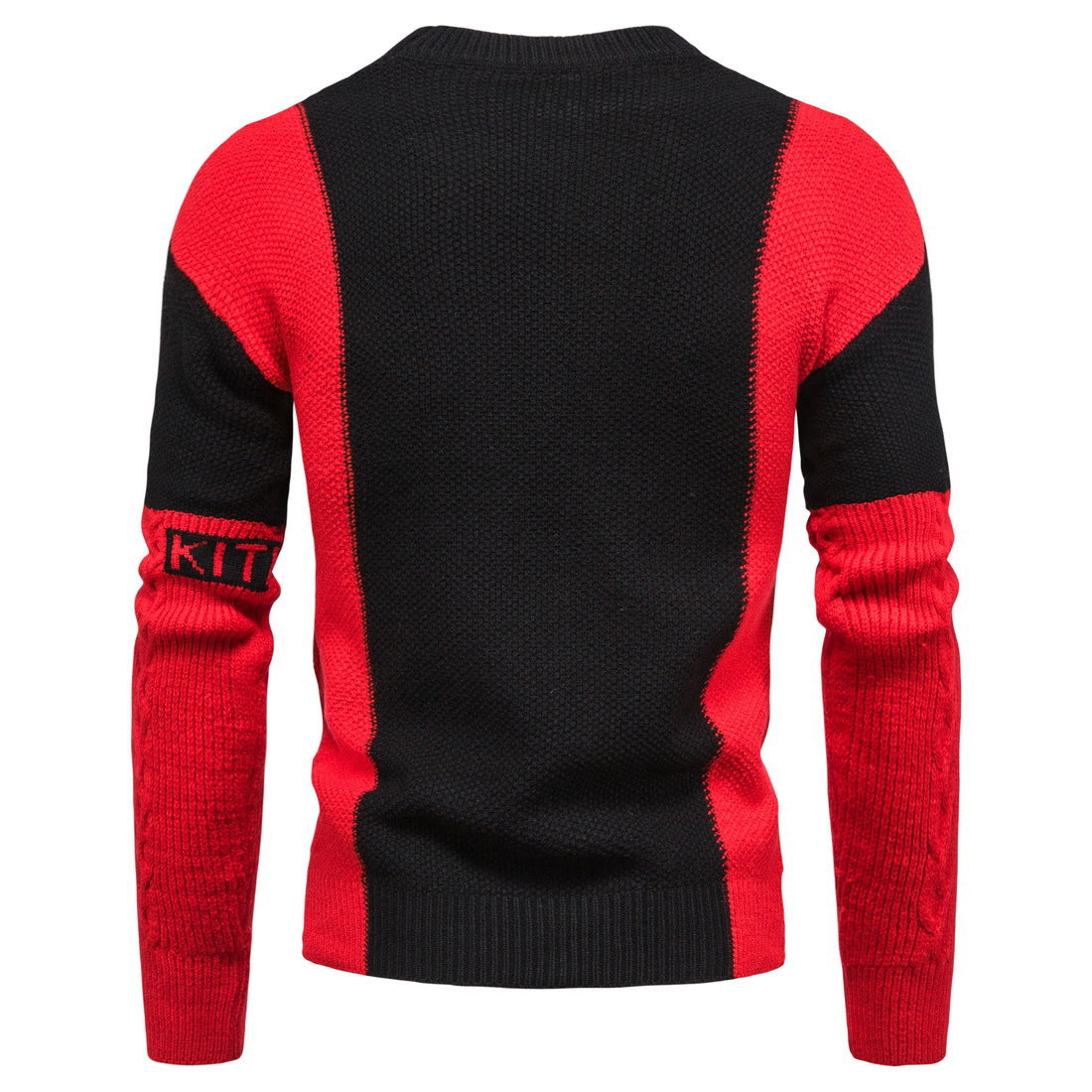 Pull en tricot élégant pour homme avec des détails colorés créatifs et un motif en torsades Chic und Stil