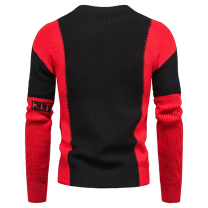 Pull en tricot élégant pour homme avec des détails colorés créatifs et un motif en torsades Chic und Stil