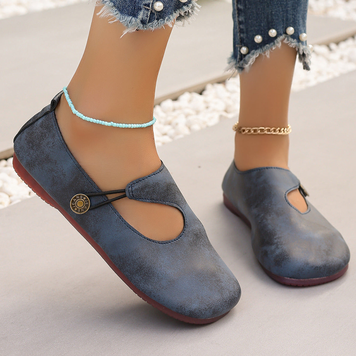 Dames élégantes ballerines Mary Jane Chic und Stil