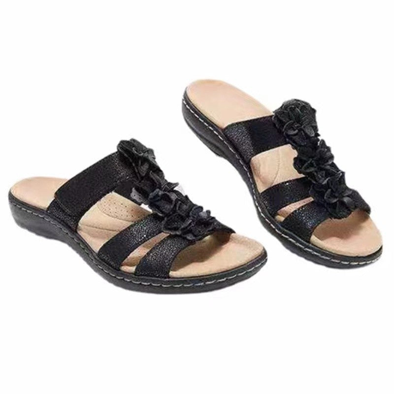 Sandales pour femmes avec accent floral Chic und Stil