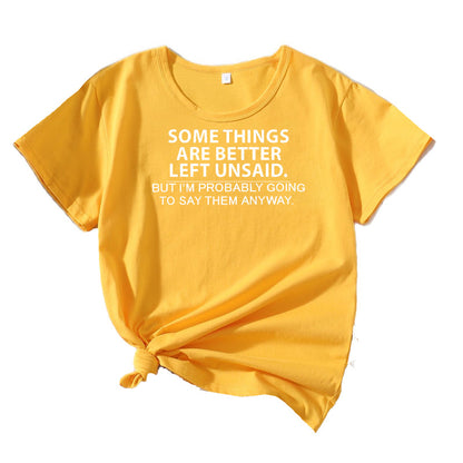 Dames Casual Explicite Citation T-shirt Chic und Stil