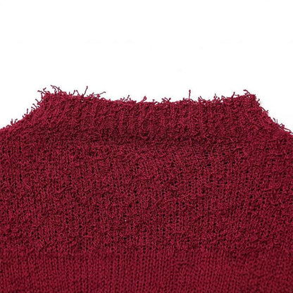 Ladies Cozy Knit Sweater with Eye-Catching Sleeves Chic and Style