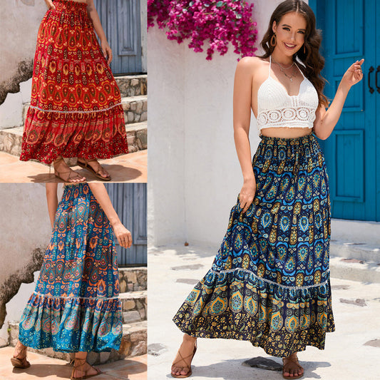 Roc Chic und Stil maxi jupe boho femme
