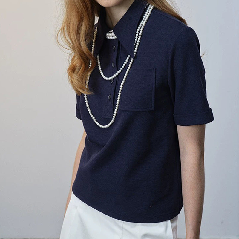 Chemise polo classique pour femmes avec détail de poche Chic und Stil