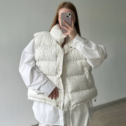 Dames gilet matelassé avec col tendance et poches pratiques Chic und Stil