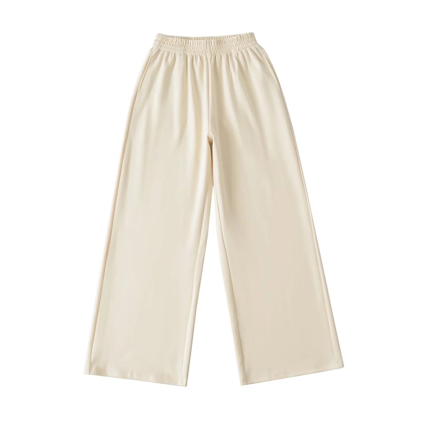 Wide jersey pants for women with elastic waist Chic und Stil