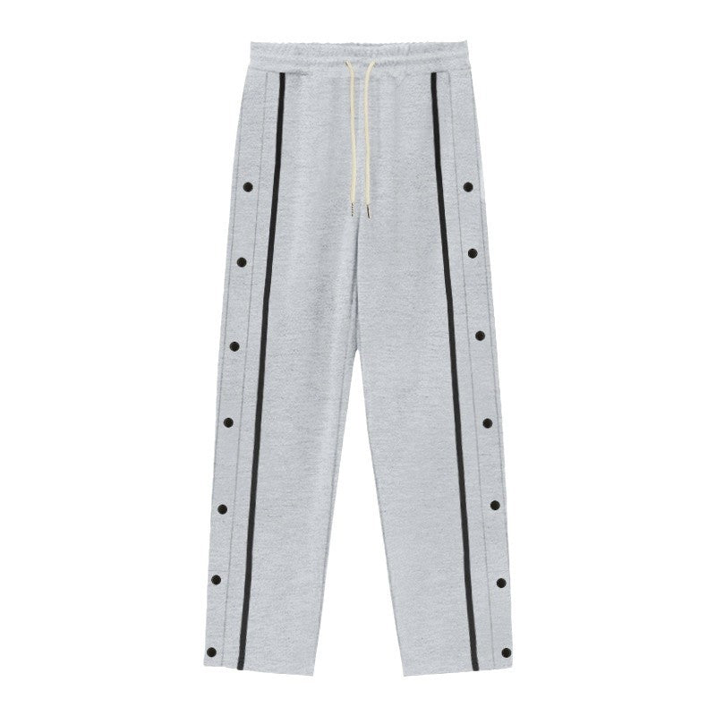 Men's sports training pants with snap button details Chic and Style