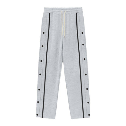 Men's sports training pants with snap button details Chic and Style